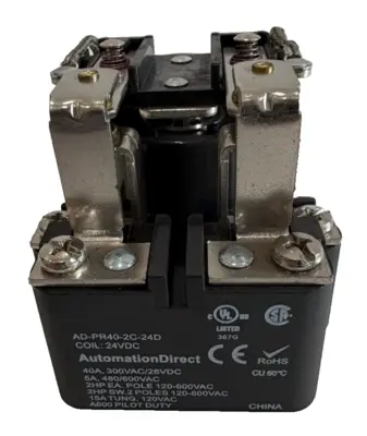 NEW AUTOMATION DIRECT AD-PR40-2C-24D RELAY ADPR402C24D