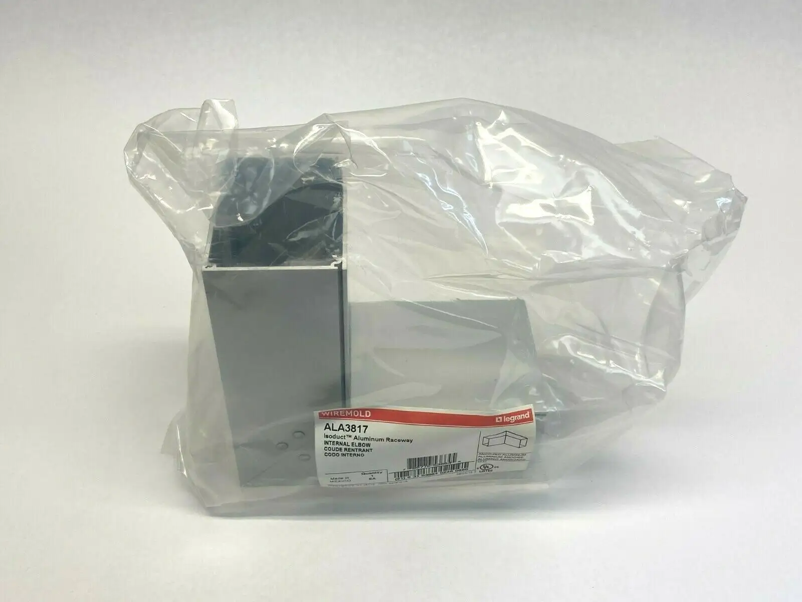 ALA3817 | Wiremold  Isoduct Aluminum Raceway Internal Elbow - New