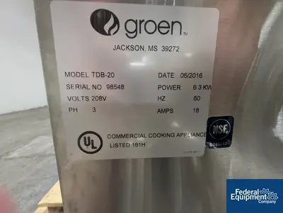 USED Groen 20 Quart Groen Kettle, S/S