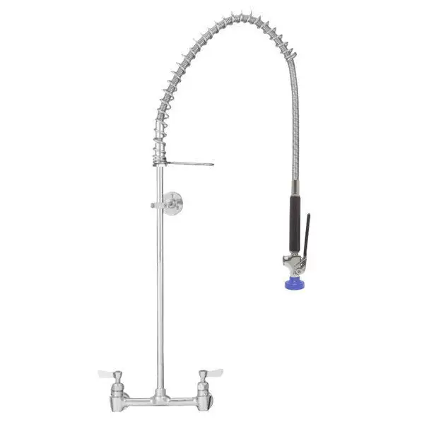 Fisher 64793 BackSplash Mounted Pre-Rinse Faucet with Wall Bracket and 8" Center