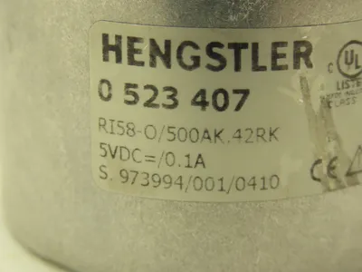 Hengstler 0 523 407 Incremental Optical Encoder 500PPR  RI58-O/500AK.42RK