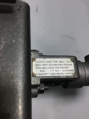 GGosco 03FNPT-SSSS-N606RA-N0NBNS Dual Pak Ball Valve 1″ with Kinetrol Valve Actuator