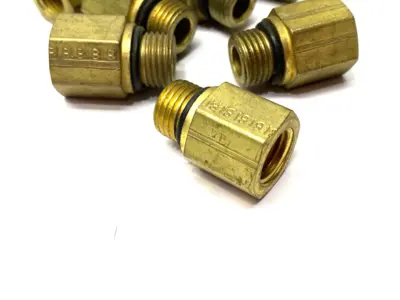 USED PARKER STRAIGHT FEMALE ADAPTER, BRASS