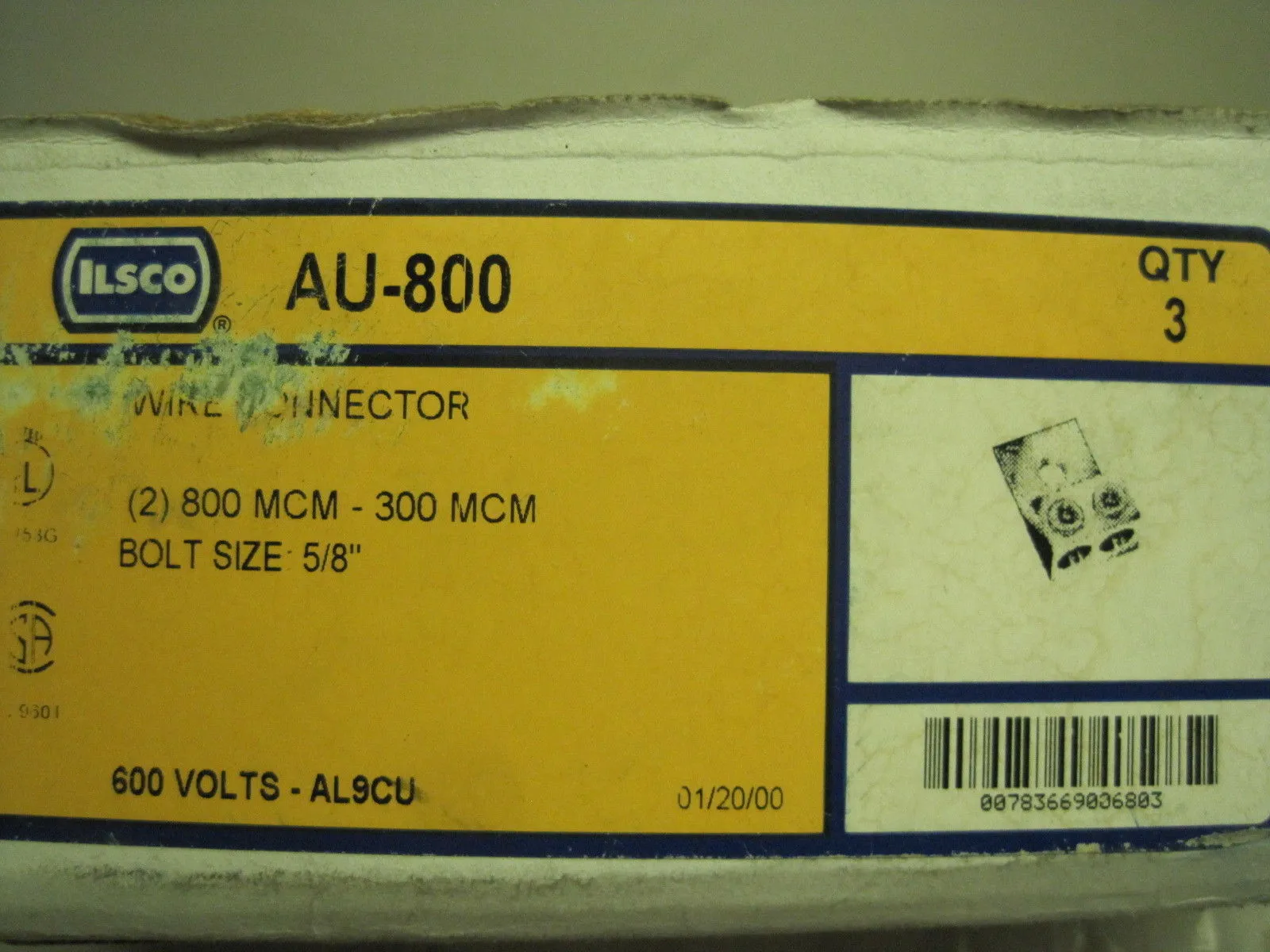 NEW ILSCO AU-800 MECHANICAL LUGS AU800