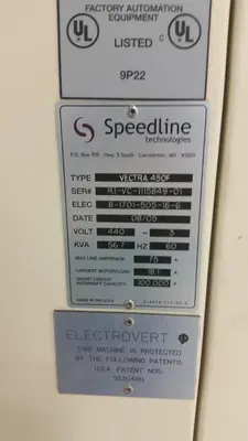 USED 2005 ELECTROVERT VECTRA 450/F
