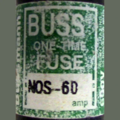 Cooper Bussman 60 Amp One-Time Fuse