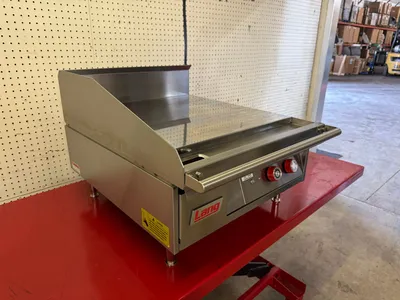 Used Lang Used 24" Lang 124TC Electric Countertop Griddle Thermostatic Controls, 208v Commercial Flat Top Griddles Illinois US | Falcon Restaurant Supply #1375128