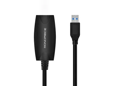Monoprice 5-meter USB 3.0 A Male to A Female Active Extension Cable, Black