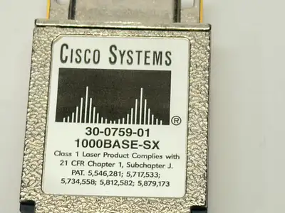 30-0759-01 | Cisco  Fiber Optic Transceiver Module 1000Base-SX 850nm LOT OF 2 - Open box