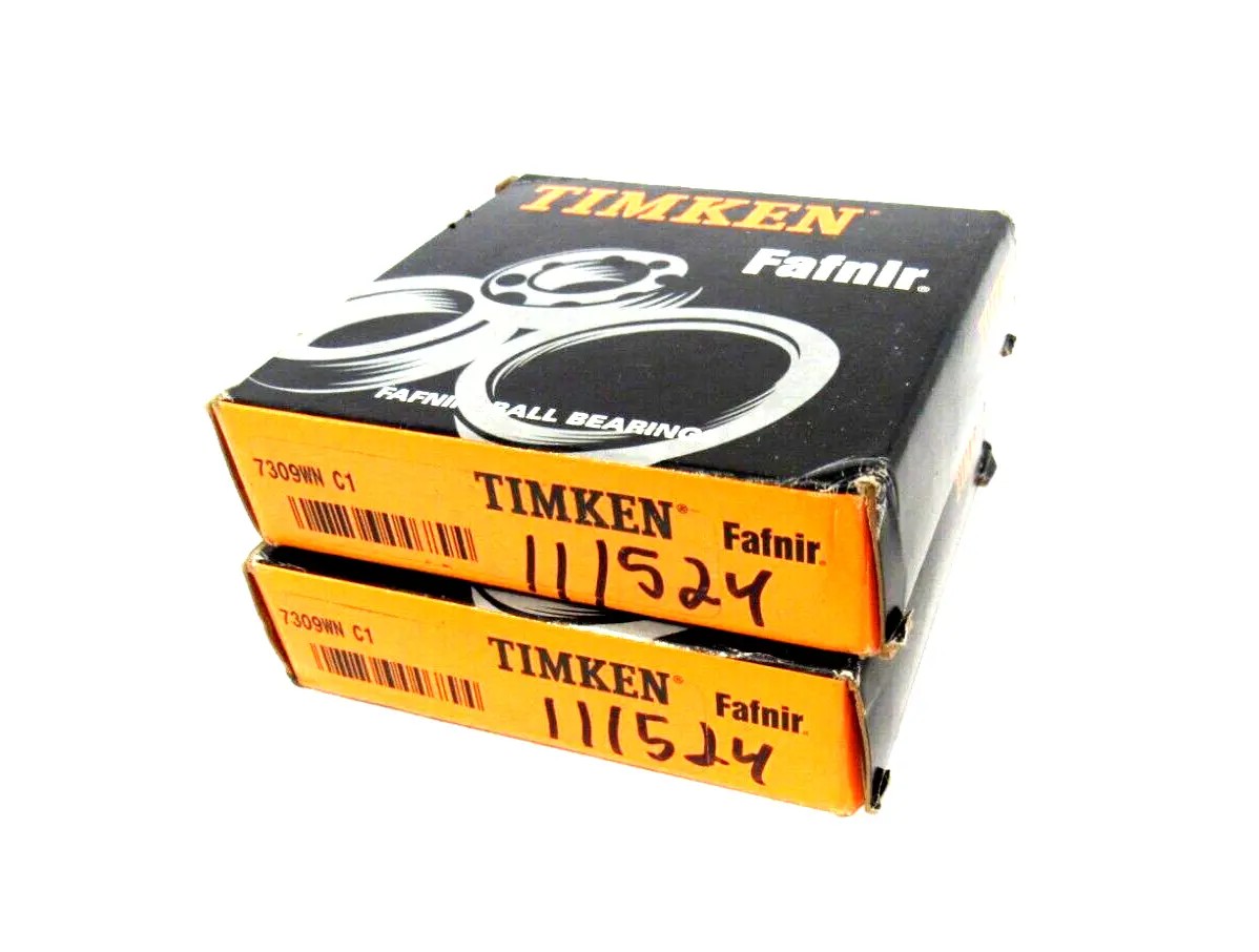 LOT OF 2 NEW TIMKEN 7309WN C1 BALL BEARING