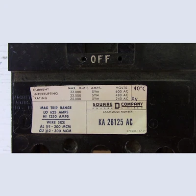 Square D 3 Pole 125 Amp I-Line Breaker