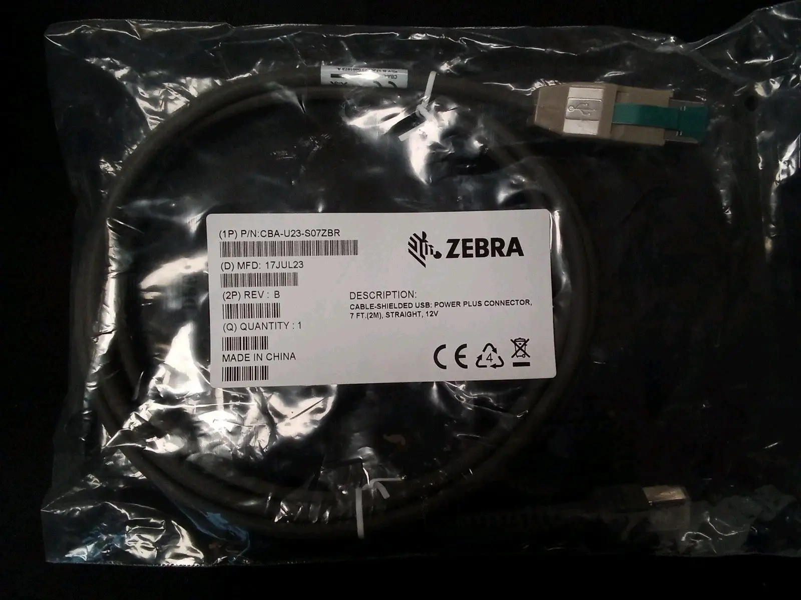 New | in-Stock Zebra CBA-U21-S07ZBR Cable & Wire US | Infinity wholesale & Supply LLC #1305598