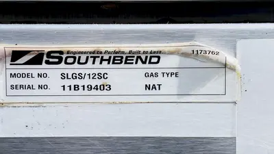 USED 2008 SOUTH BEND SLGS / 12SC SILVERSTAR OVEN