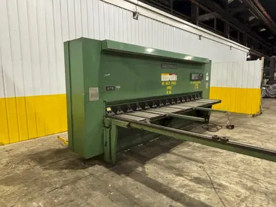 14' X 3/8" CINCINNATI MODEL 375-HS HYDRAULIC SHEAR WITH BACK GAUGE; FLOOR STANDING, NEW 1998: YOBRO #24238
