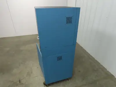 Global Industrial Mobile Computer Cabinet W/Zebra 140Xi II Thermal Label Printer