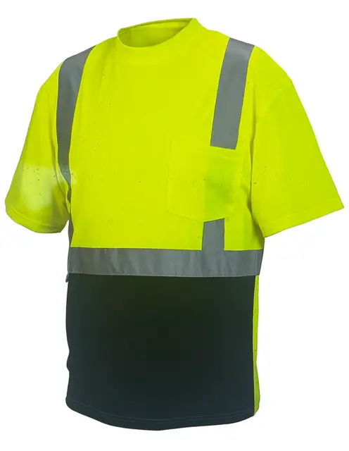Pyramex Hi-Vis T-Shirt with Black Bottom Type R CLass 2 Not FR