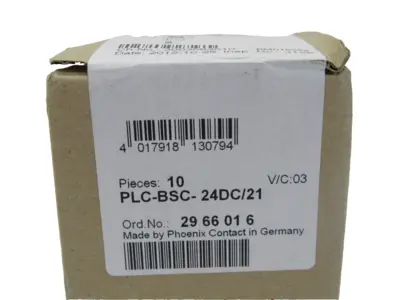 NEW PHOENIX CONTACT PLC-BSC-24DC/21 RELAY BASE 2966016 PLCBSC24DC21 SEALED 10