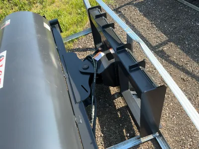 New JCT 72” Hydraulic Broom Skid Steer Attachment, Universal Quick Attach, Manual Angle, approx. 66”...