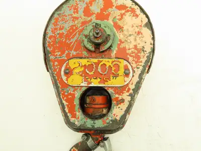 1 Ton Single Sheave Crane Hoist Swivel Hook Block 2000 Lb