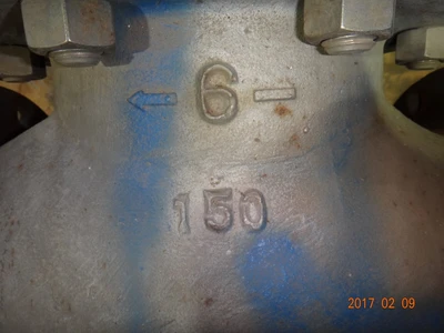 Ladish 6", Class 150, CF8M, Globe Valve.