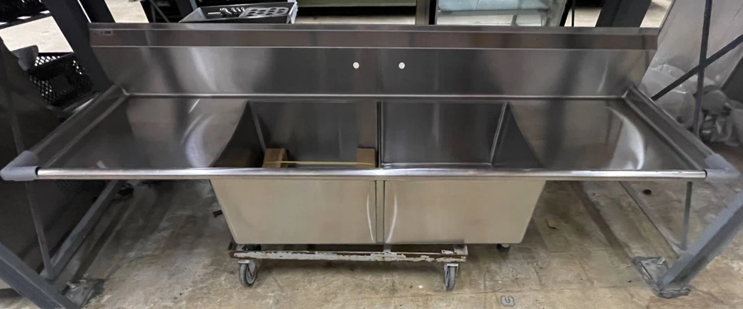 130-0125 GSW SH24242D Two Compartment Sink with Drainboards