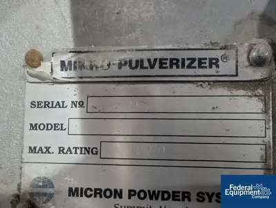USED Hosokawa Hosokawa Micron Powder Systems Mikro Pulverizer, model 4TH