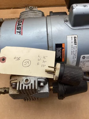 Gast 4LCB-21-M45OX; Piston Oil-Less Air Compressor/Vacuum Pump