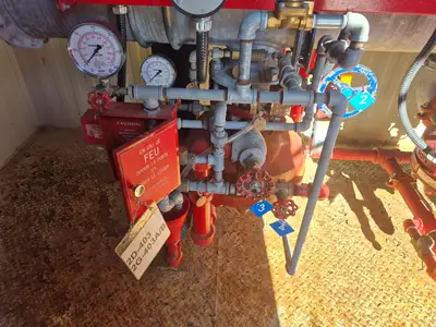 Containerized Foam Fire Suppression System w/ Deluge Valve, Potter Controls & Piping Manifold
