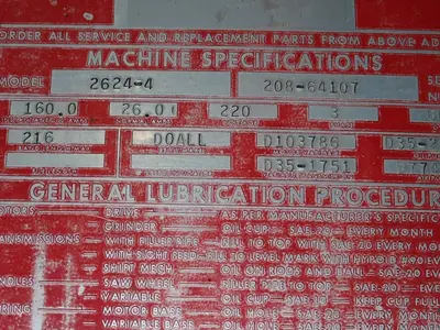 USED DOALL 26244