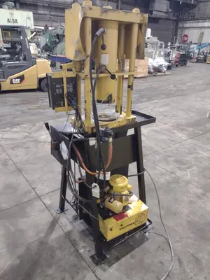 CAT CRIMPUTER HOSE CRIMPING & COUPLING PRESS , WITH TOOLING DIES & ENERPAC HYDRUALIC UNIT: YOBRO #24865