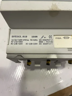 Rittal 8V9343.010 160A 3 Pole Fuse Switch Disconnector 690V 228/220VDC
