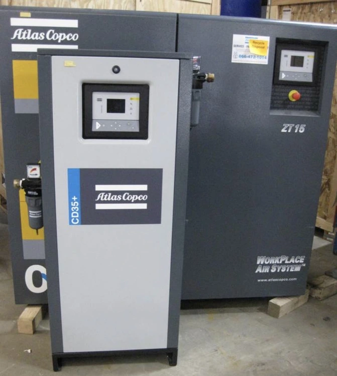 Used 2018 ATLAS COPCO ZT-15 Rotary Screw & Sliding Vane Air Compressors Massachusetts US | ARC Equipment Corp #511454