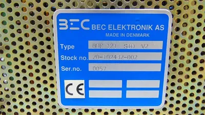 BEC Elektronik AS BUF-121-SIO-V2 Operator Interface BEC 121 Single I/O Used