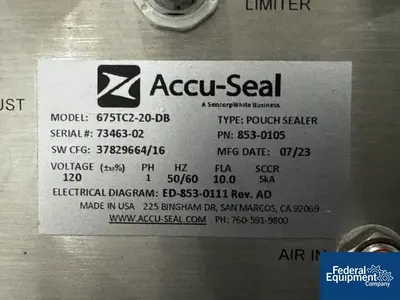 Accu-Seal 20" Accu-Seal Vacuum Pouch Sealer, 675TC2 Series