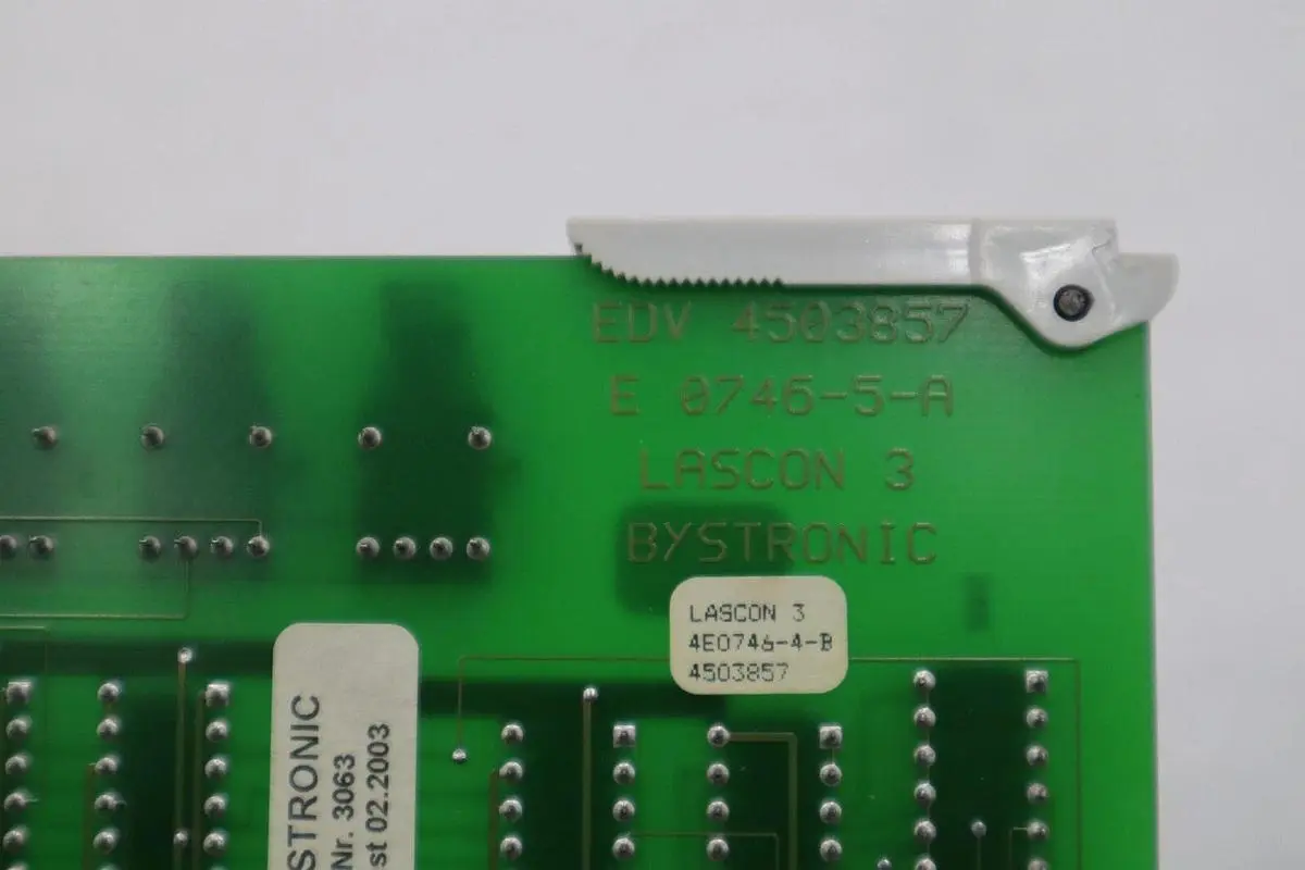 Bystronic Laser EDV 4503857 / BYSTRONIC E-0746-5-A LASCON 3 BOARD PCB STOCK 5055