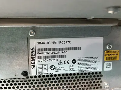 Used 2017 SIEMENS 6AV78920FD211AB0 Automation Control (HMI) Ohio US | HGR 24 #1312245
