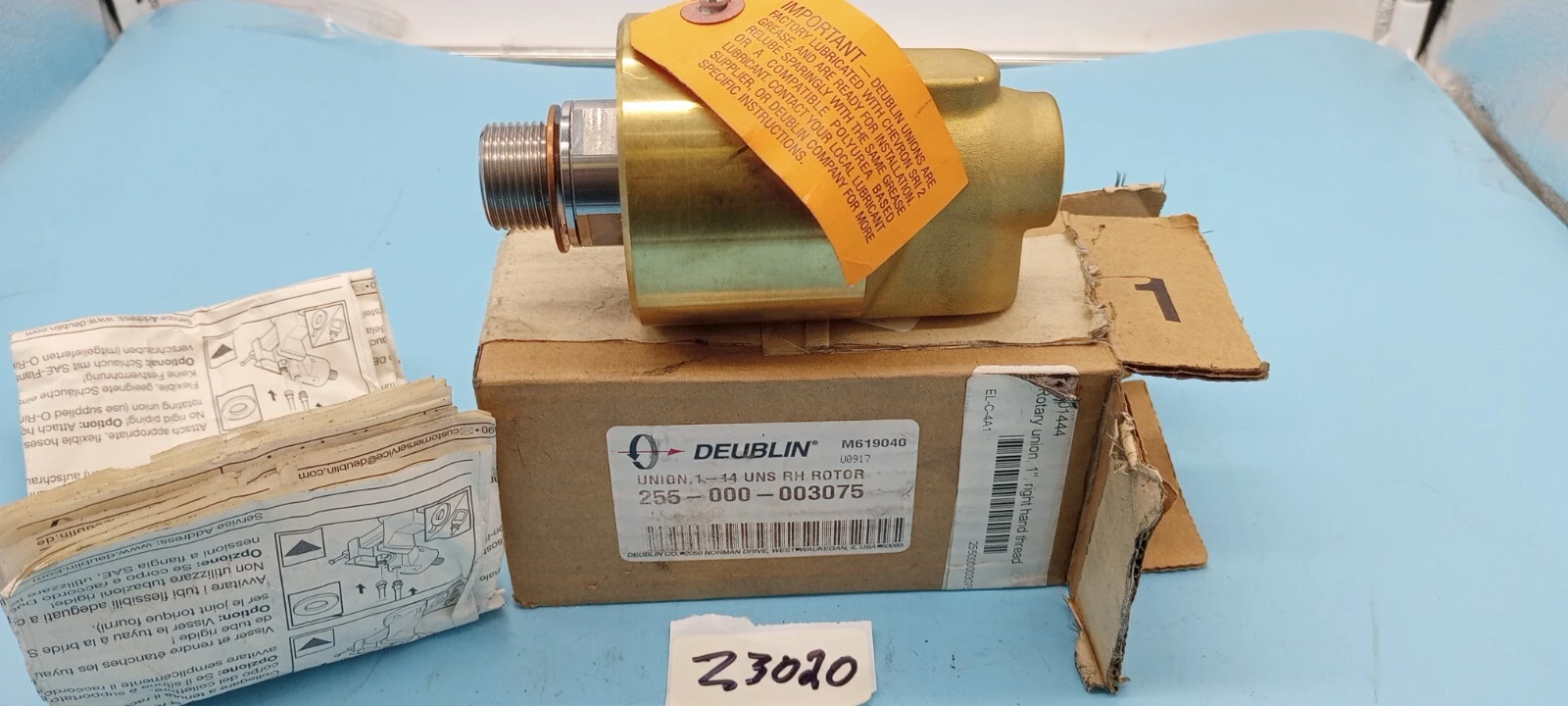 NEW Deublin 257-000-027075 UNION,1-14 UNF LH ROTOR. Hydraulics & Lubrication/
