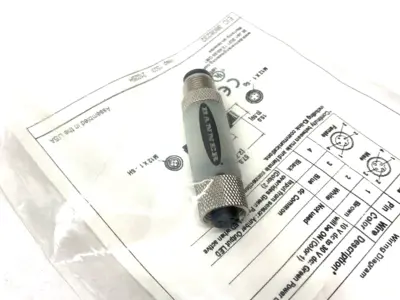 NEW BANNER ENGINEERING 2-COLOR IN-LINE SENSOR STATUS INDICATOR MALE-FEMALE 4-PIN 808232