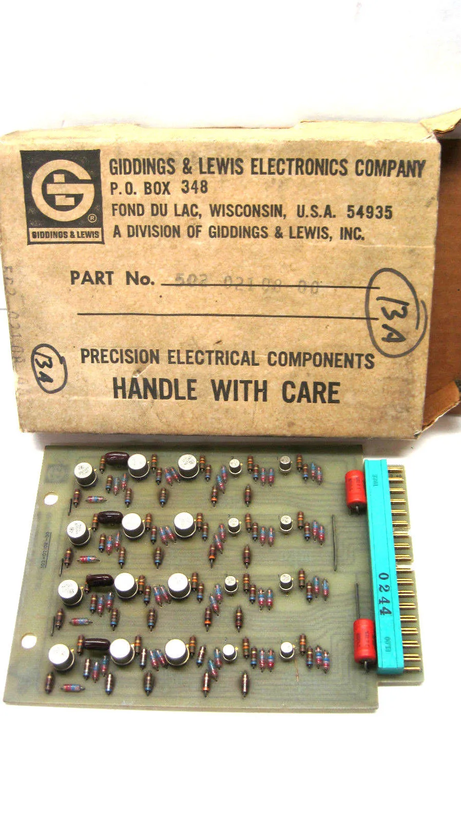 USED GIDDINGS & LEWIS 502-02108-00 PC BOARD 5020210800