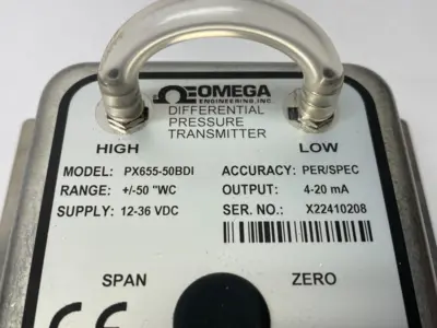 USED OMEGA DIFFERENTIAL PRESSURE TRANSMITTER, BI-DIRECTIONAL