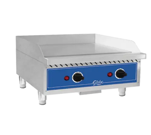 Globe GEG24 24" Electric Griddle w/ Thermostatic Controls - 1/2" Steel Plate, 208-240v/1ph