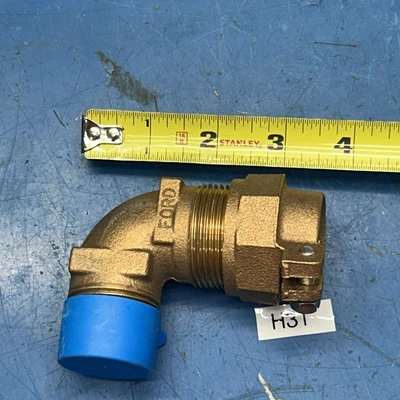 FORD CTS 1 In. 90 Deg. Brass Elbow, Polyethylene Pipe Connector NNB Fast Ship