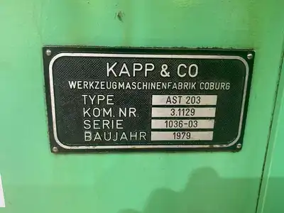 Used KAPP AST-203 Hob Grinders MY | MAGNETECH ENGINEERING AND TRADING #1283757