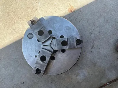 PHASE 2,  12" 3-Jaw Chuck 4" Hole Self Centering Jaws