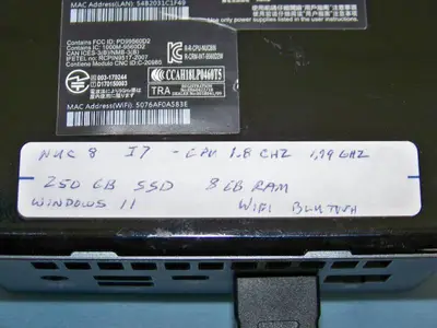 Intel NUC8IN Mini PC, NEC AS241W Monitor, Dell Keyboard and Mouse