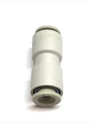 USED SMC STRAIGHT UNION 8MM TUBE - ONE-TOUCH PNEUMATIC FITTING LOT OF 2