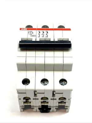 USED ABB MCB 3-POLE 4A CURVE K S203-K4