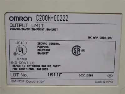 Omron C200H-OC222 Output Unit Used