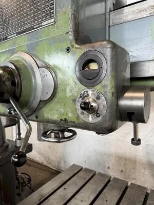 5' X 15" WEBO RADIAL ARM DRILL. STOCK # 0222126
