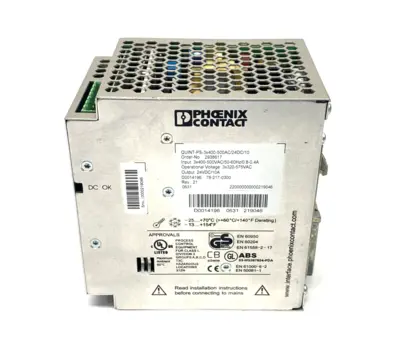 Phoenix Contact QUINT-PS-3X400-500AC/24DC/10 Power Supply 3PH 24VDC 10A 2938617